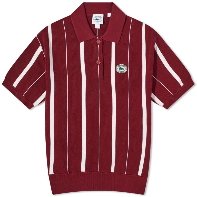 Sporty & Rich X Lacoste Striped Knitted Polo