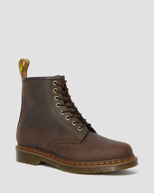 Dr. Martens 1460 Crazy Horse Leather Lace Up Boots in Brown