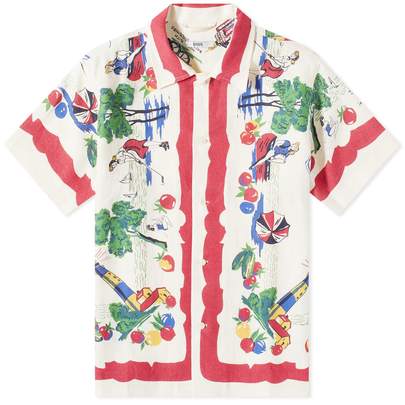 BODE Garden State Vacation Shirt Red Multi