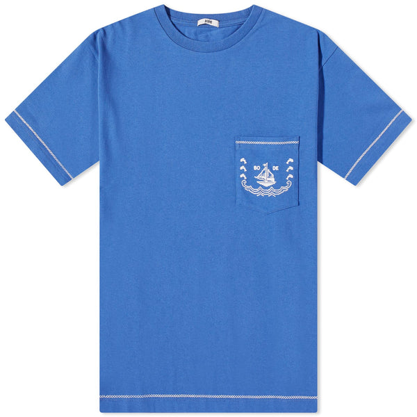 BODE Sailboat Pocket T-Shirt Blue