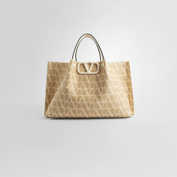 VALENTINO WOMAN BEIGE TOTE BAGS