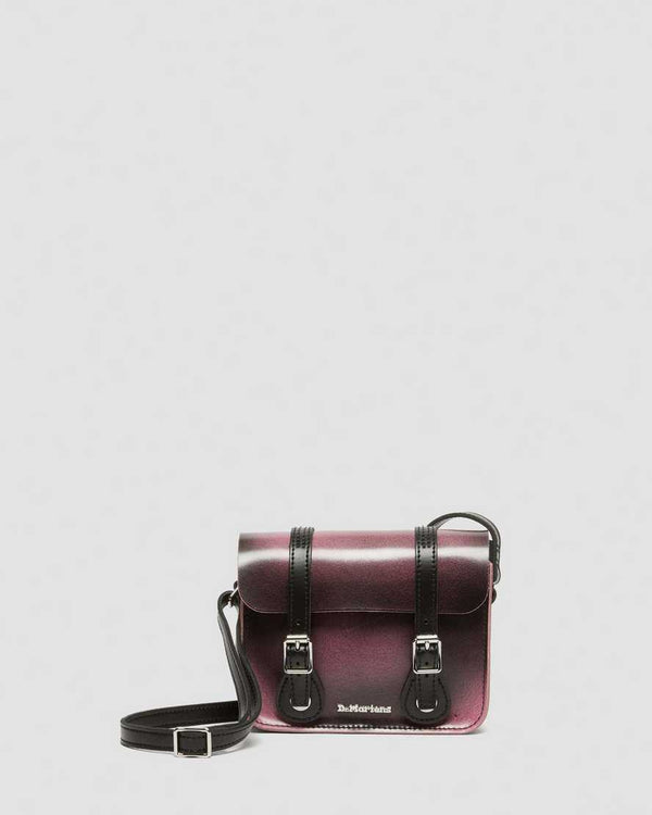 Dr. Martens 7" Distressed Look Leather Crossbody Bag in Pink Black