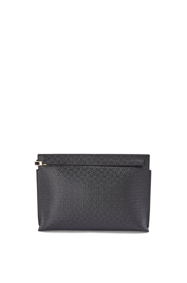 Repeat T Pouch in embossed silk calfskin