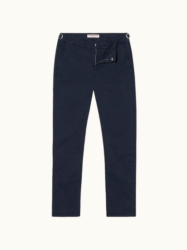 Campbell Navy Slim Fit Stretch Chinos