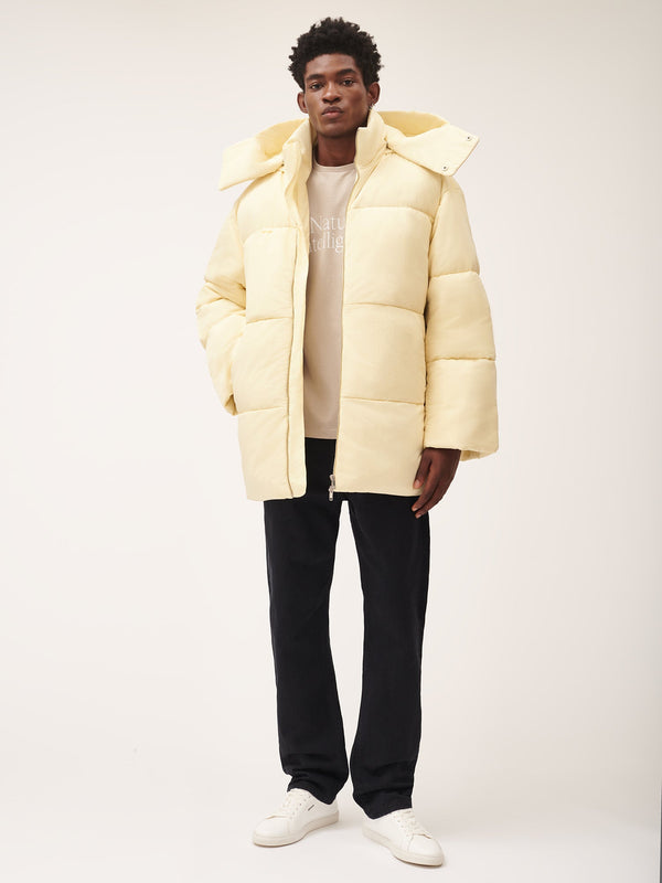 PANGAIA Flower-Warmth Recycled Nylon Long Puffer rind yellow