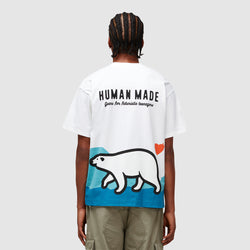 Human Made Polar Bear Back Graphic T-shirt White