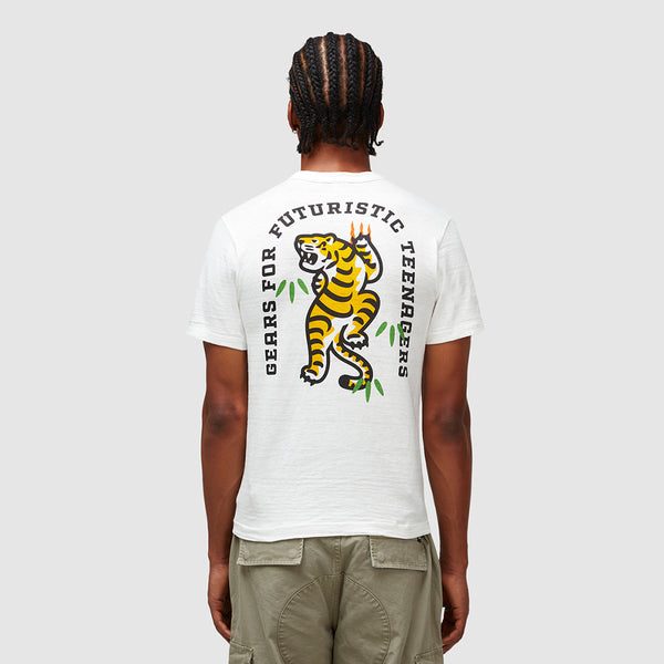 Human Made Pocket #2 Back Tiger Print T-Shirt White