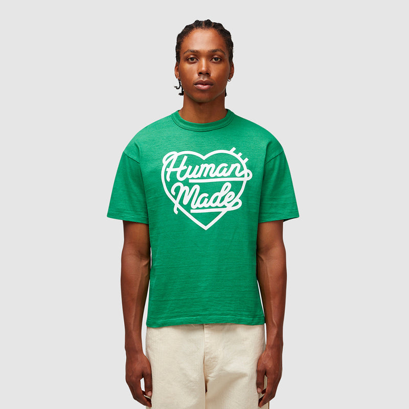 Human Made Heart Logo Colour T-Shirt #2 Green