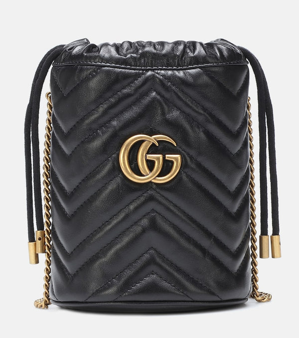 Gucci GG Marmont Mini leather bucket bag