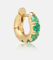 Spinelli Kilcollin Mini Macro Hoop 18kt gold and emerald single earring
