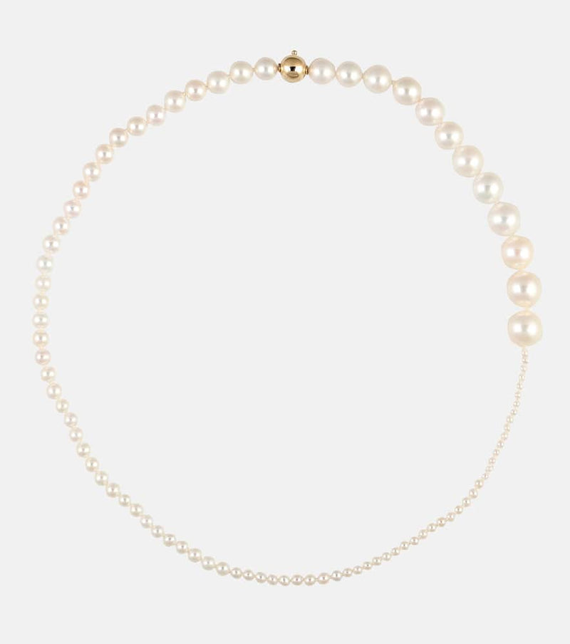 Sophie Bille Brahe Peggy 14kt gold necklace with freshwater pearls