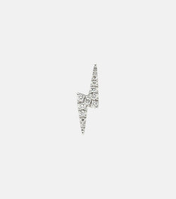 Maria Tash Lightning Bolt 14kt white gold single earring with diamonds