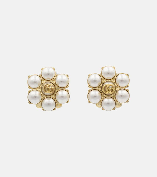 Gucci GG faux pearl clip-on earrings