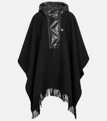 Moncler Virgin wool and nylon cape