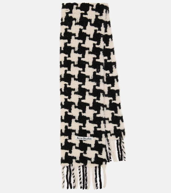 Acne Studios Houndstooth alpaca-blend scarf