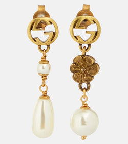 Gucci GG earrings with faux pearls