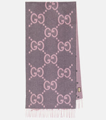 Gucci GG jacquard cashmere scarf