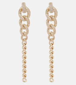 Shay Jewelry Gradual Drop Link 18ct yellow gold and diamonds earrings