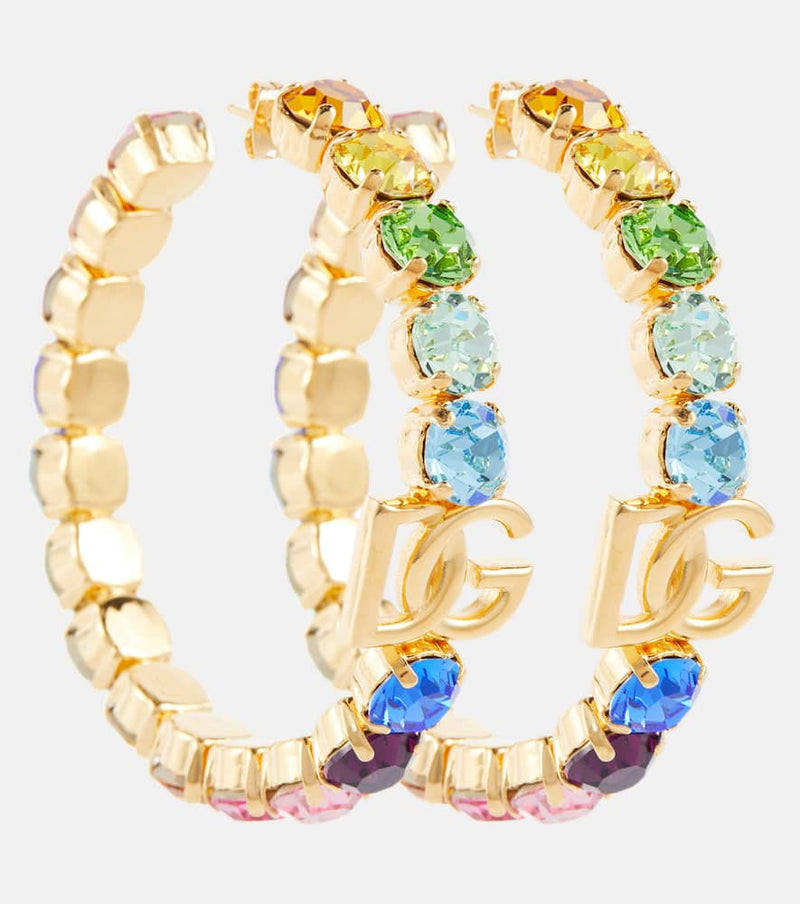 Dolce & Gabbana Crystal-embellished logo earrings