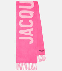 Jacquemus Logo jacquard wool scarf