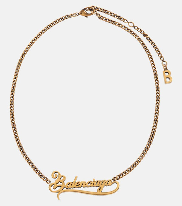 Balenciaga Typo Valentine chain necklace