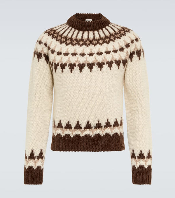 Saint Laurent Jacquard wool-blend sweater