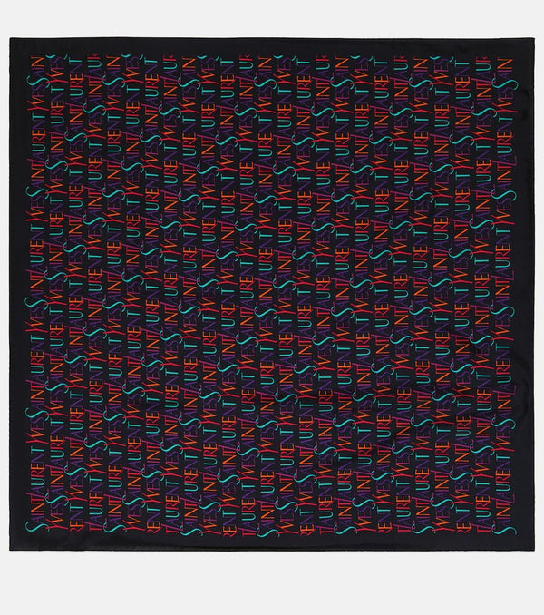 Saint Laurent Monogram silk scarf