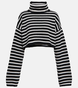 The Frankie Shop Athina turtleneck cropped wool-blend sweater
