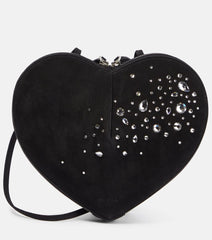 Alaïa Le Caur embellished suede shoulder bag