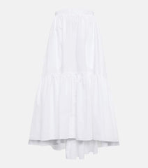 Patou Tiered cotton midi skirt
