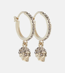 Alexander McQueen Skull embellished hoop earrings
