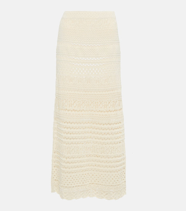 Simkhai Alita macramé cotton-blend maxi skirt