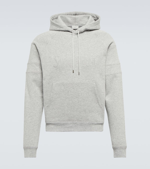 Saint Laurent Logo cotton-blend hoodie