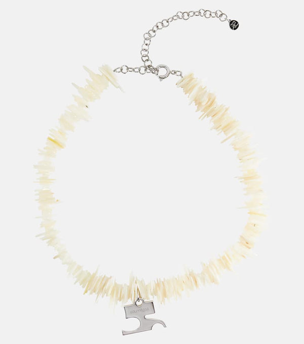 Courrèges Coral mother-of-pearl choker
