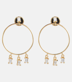 Ileana Makri 18kt yellow gold hoop earrings with diamonds