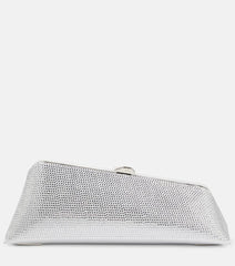 The Attico Long Night embellished leather clutch
