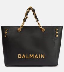 Balmain 1945 embellished leather tote bag