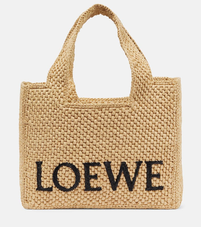 Loewe Paula's Ibiza Small logo raffia tote bag