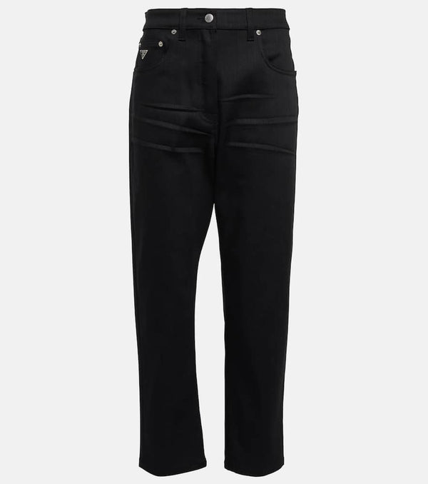 Prada Mid-rise cropped straight jeans