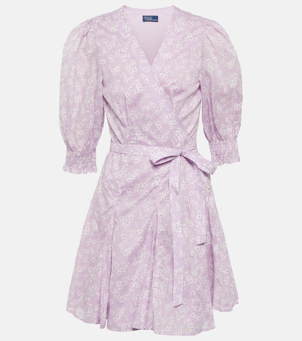 Polo Ralph Lauren Floral cotton wrap minidress