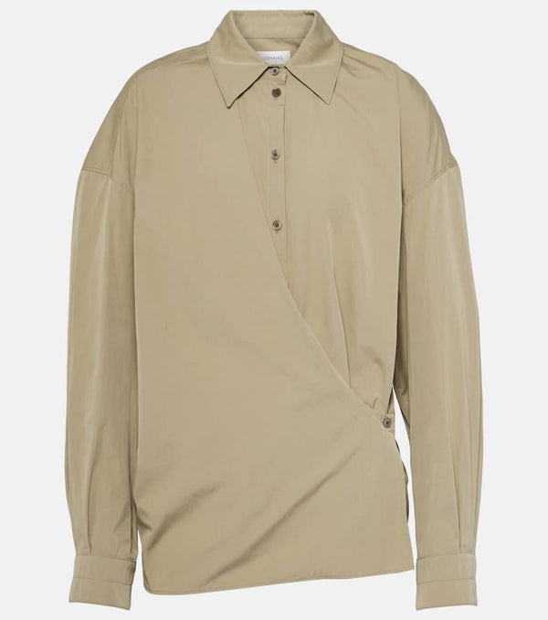 Lemaire Asymmetric cotton and silk shirt