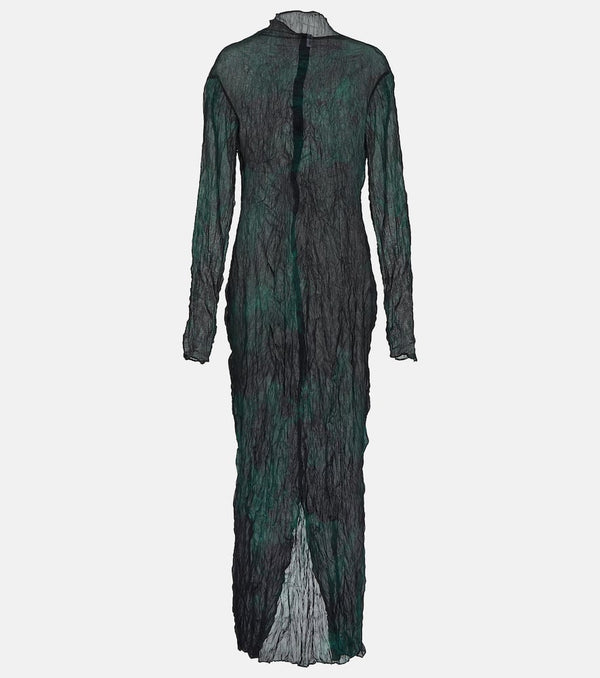 Acne Studios Printed semi-sheer maxi dress