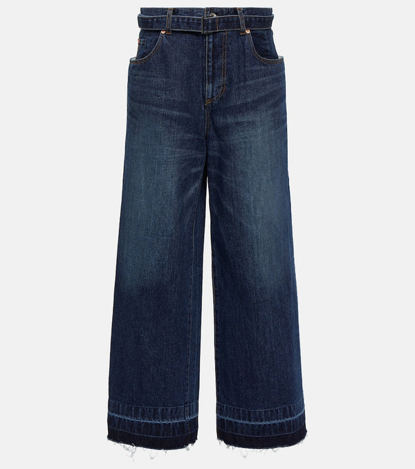Sacai Belted wide-leg jeans