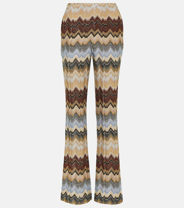 Missoni Zig Zag metallic knit straight pants