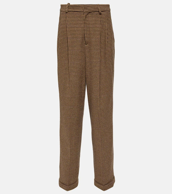 Polo Ralph Lauren Houndstooth tweed wide-leg pants