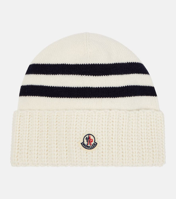 Moncler Striped wool and cashmere beanie