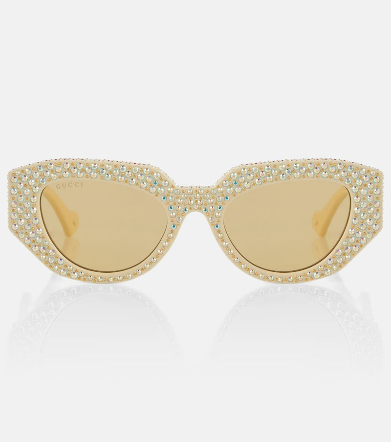 Gucci Embellished oval sunglasses