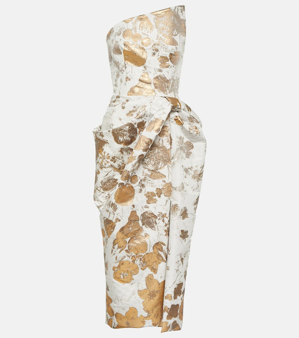 Alexander McQueen Asymmetric brocade gown