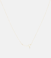 Persée Gradient 18kt gold chain necklace with diamond and pearls