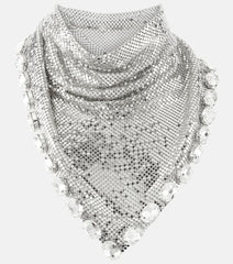 Rabanne Crystal-embellished chainmail necklace